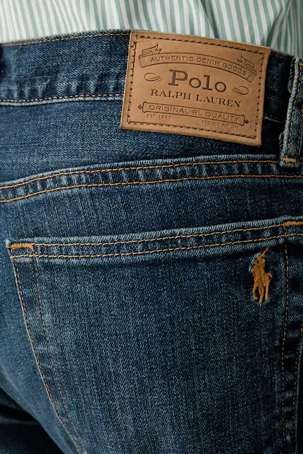 Джинсы скинни потертый Polo Ralph Lauren, синий — фото 4