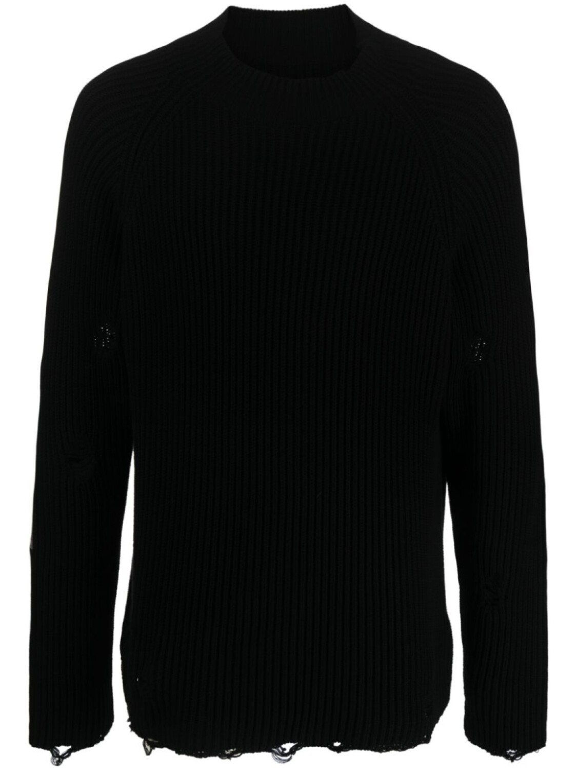 

MM6 Maison Margiela джемпер с эффектом потертости, черный