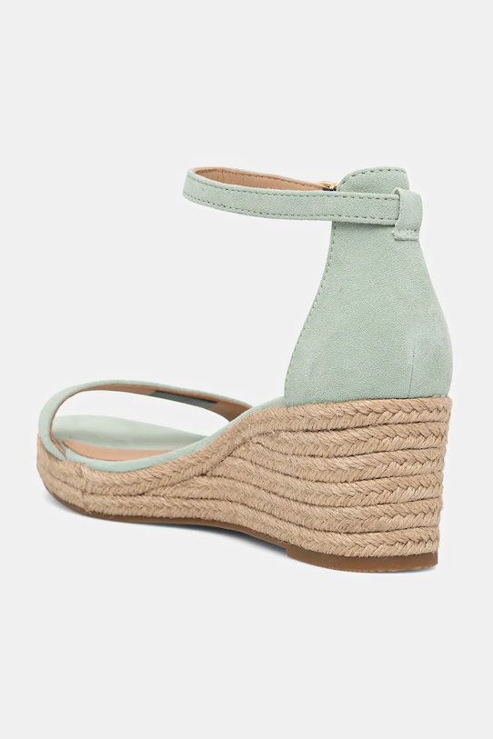 Замшевые сандалии SUEDE ANKLE MID WEDGE ESPADRILLE Tommy Hilfiger, зеленый — фото 3