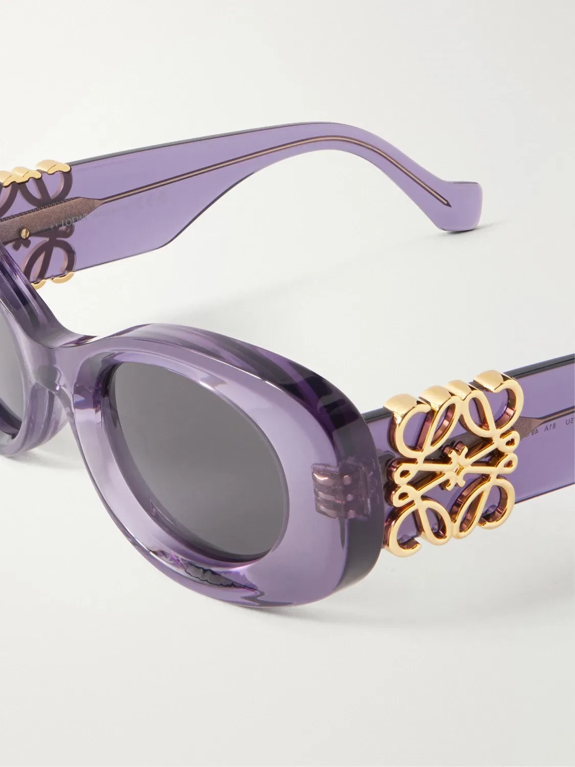 Солнцезащитные очки из ацетата с овальной оправой LOEWE EYEWEAR, фиолетовый — фото 4