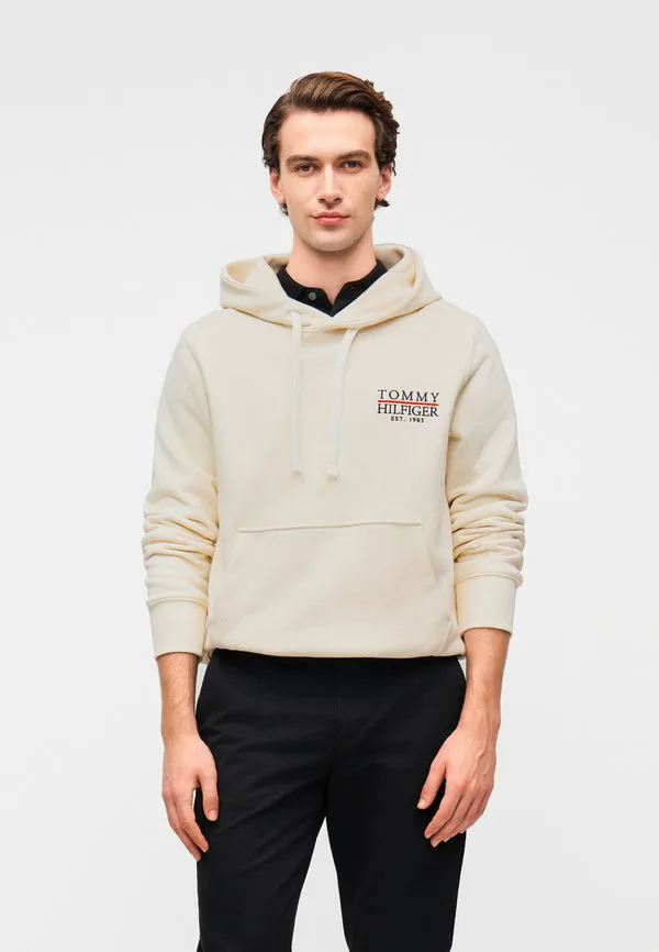 Толстовка с капюшоном на шнуровке и вышитым логотипом heritage Tommy Hilfiger, Ivory Petal — фото 3