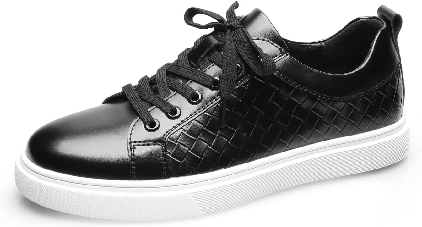 

Мужские кроссовки Santimon, повседневные деловые кожаные туфли, удобные для ходьбы, модные кроссовки для мужчин, черный