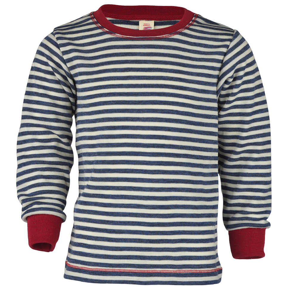 

Свитер из мериноса Engel Kinder Pullover, цвет Blau Melange/Natur