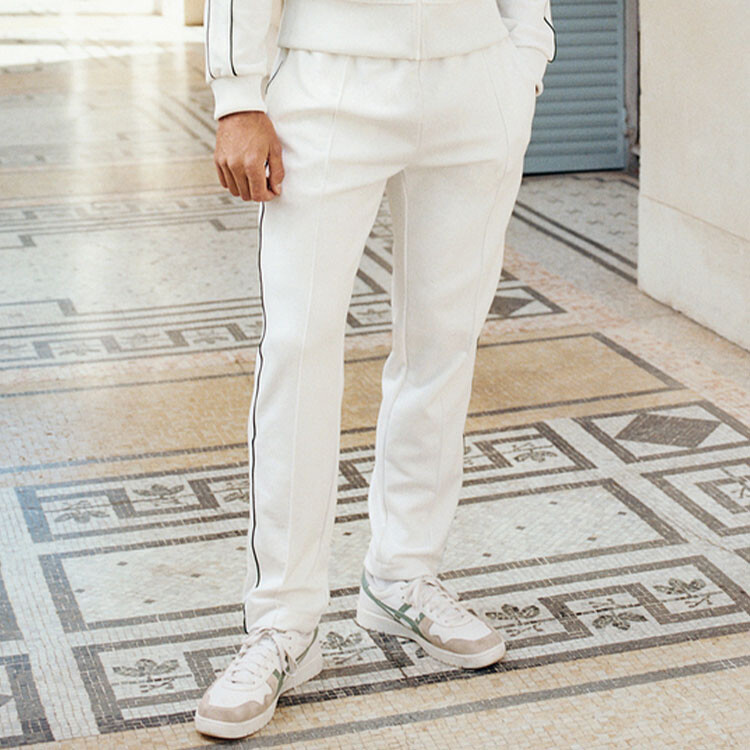 Повседневные брюки мужские Off White Lacoste, кремовый — фото 3
