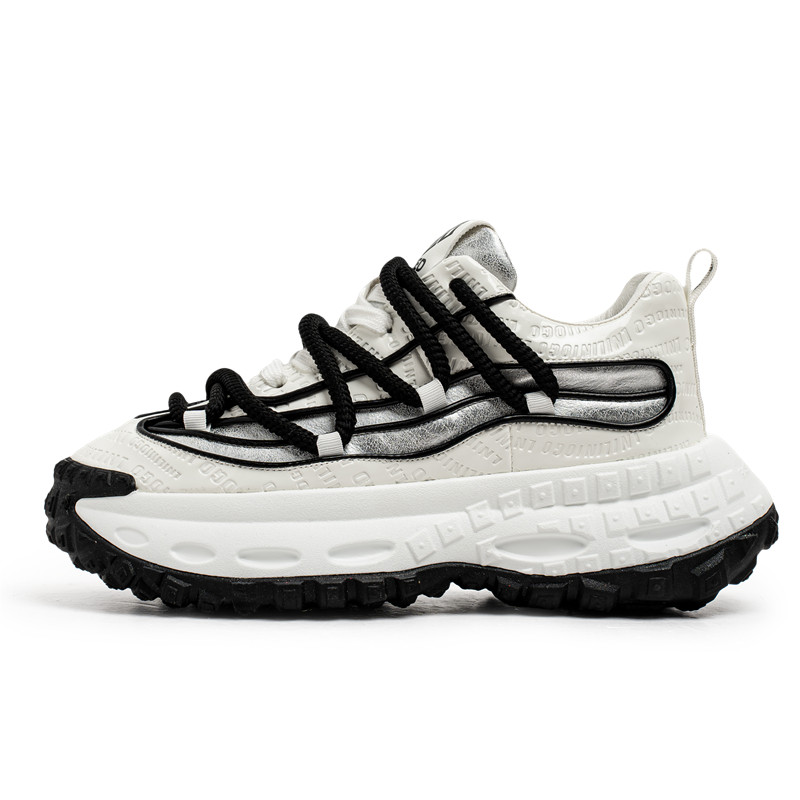 

Низкие, массивные, нескользящие кроссовки для мужчин BOLE, White Black