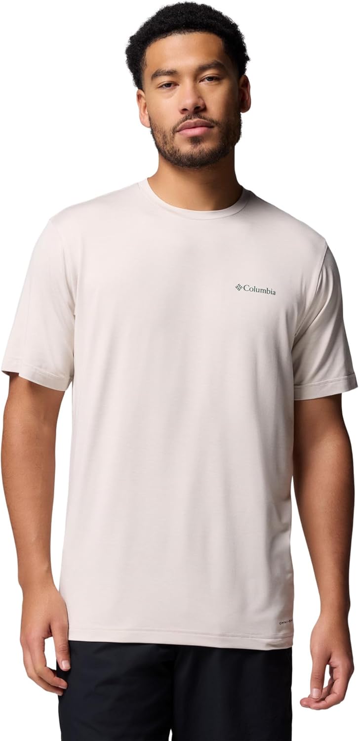 

Мужская футболка Columbia Kwick Hike Back Graphic с коротким рукавом, Dark Stone Heather/Linescape