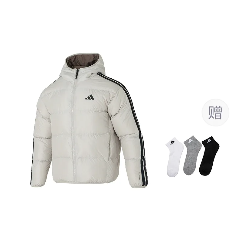 Пуховики и куртки мужские Adidas, коричневый (Comes with Adidas Socks 1 Pack)