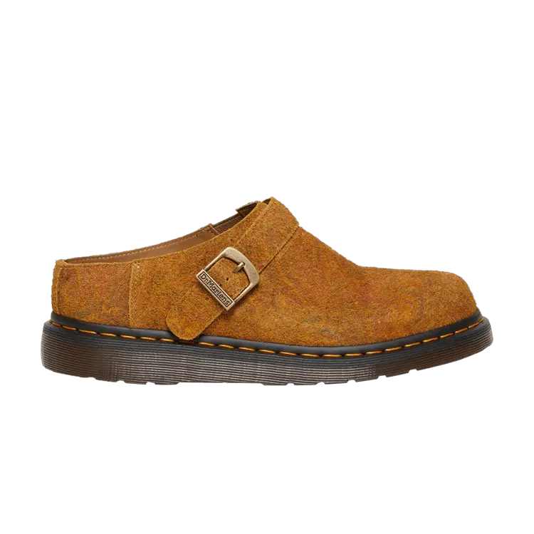 

Мюли Dr. Martens Isham Marbled Suede Slingback Mule Brown Mustard, коричневый
