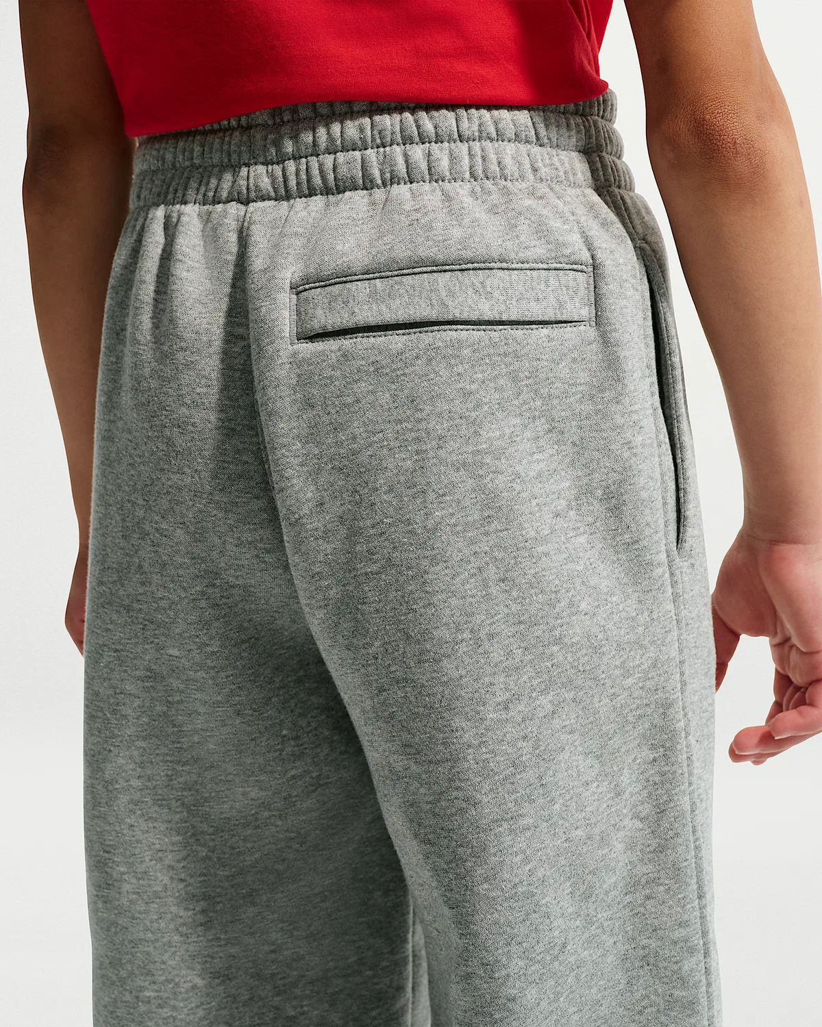 Детские свободные штаны с открытым низом Nike Sportswear, Dark Grey Heather/White — фото 4