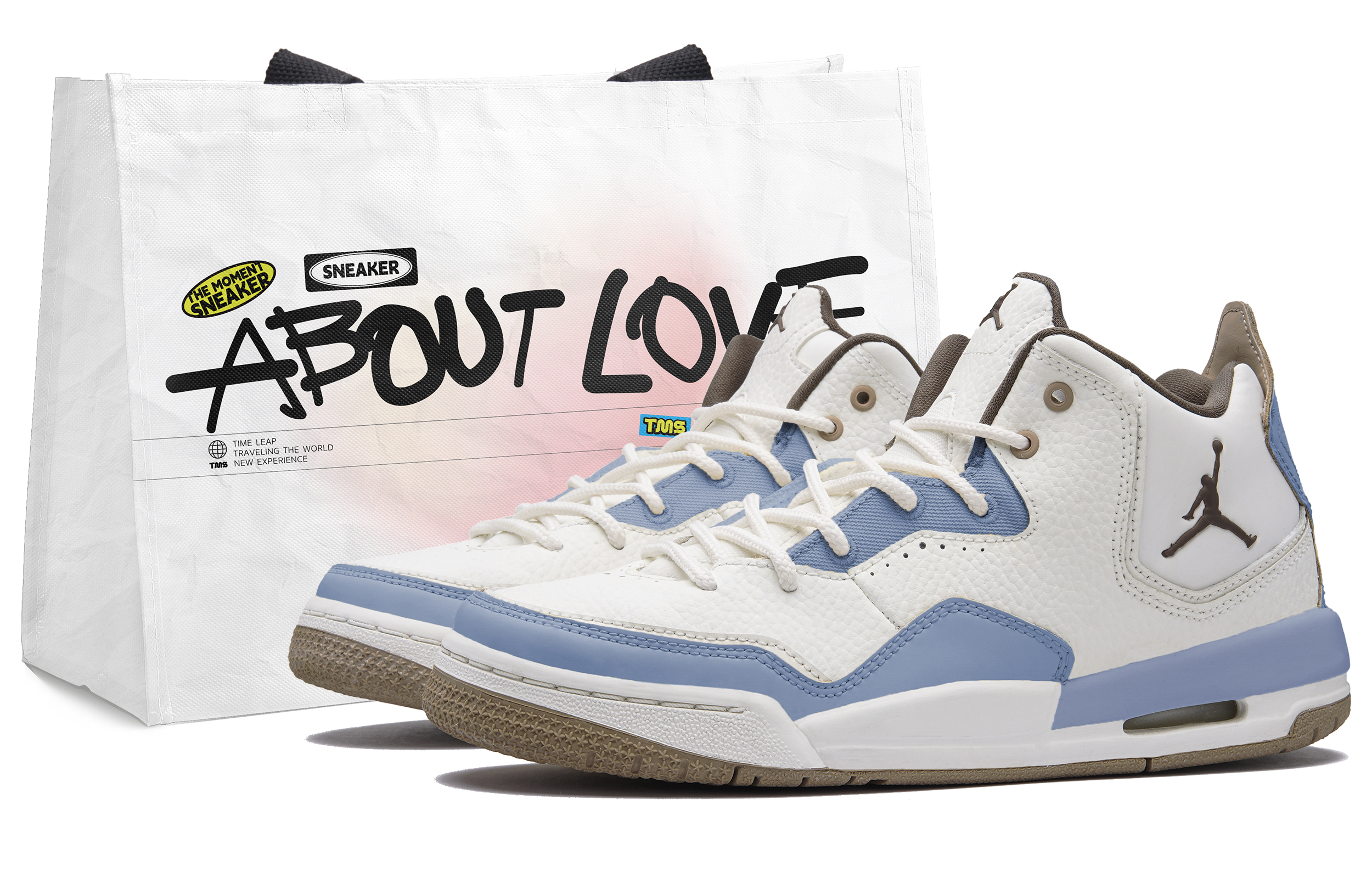

Баскетбольные кроссовки Courtside 23 Mid Top для детей и подростков Jordan, синий/белый