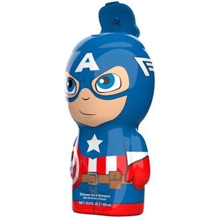 Гель и шампунь для душа Marvel Captain America 2в1 с 3D-фигурой и великолепным ароматом, 400 мл, Airval — фото 2