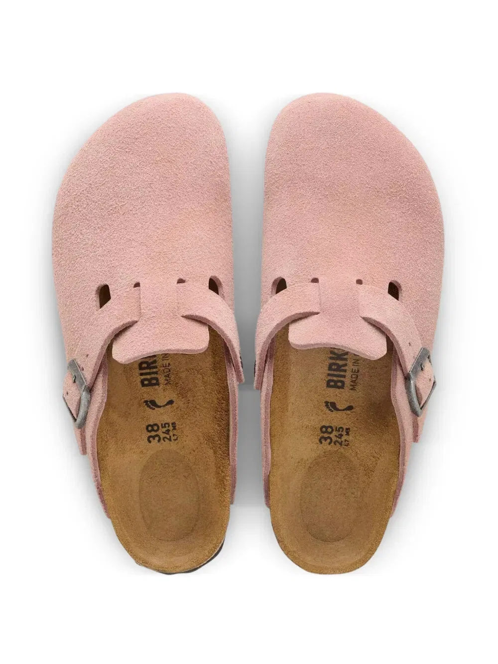 Бостонские кожаные кроссовки с пряжками Birkenstock, розовый — фото 3