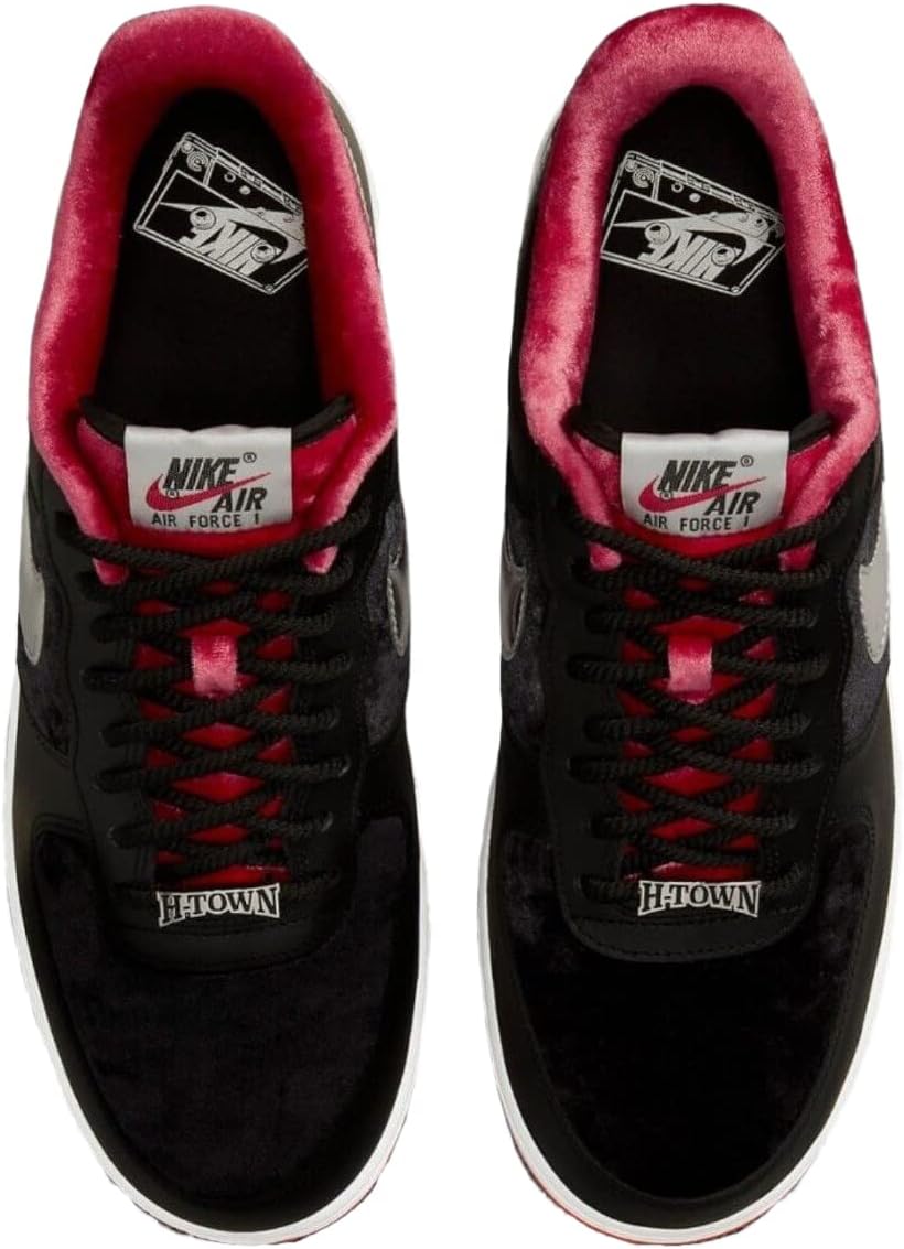 Нижние кроссовки Nike Men's Air Force 1, черный/красный — фото 3