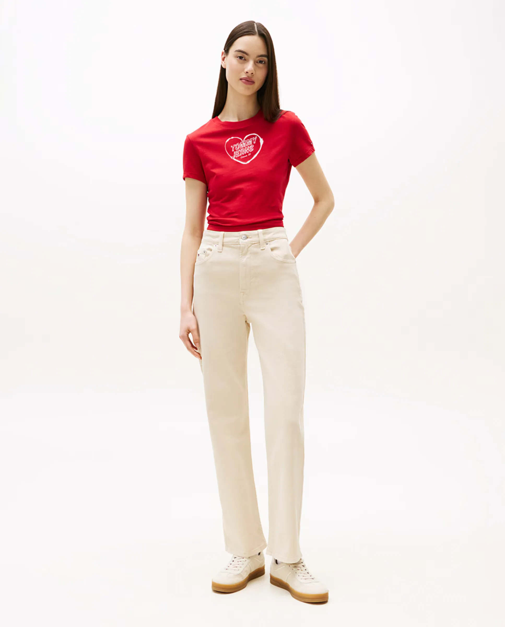 

Женские брюки LAYLA slim fit с высокой посадкой Tommy Jeans, коричневый