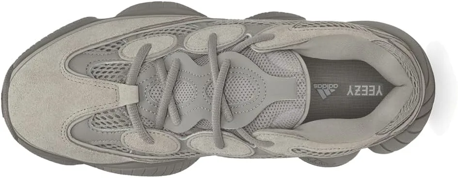 Мужские кроссовки Adidas Yeezy 500 на шнуровке, серый — фото 4