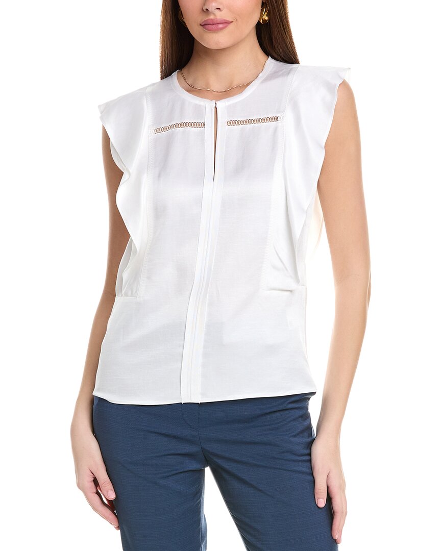 

Блузка Hugo Boss Bileina из льняной смеси, белый