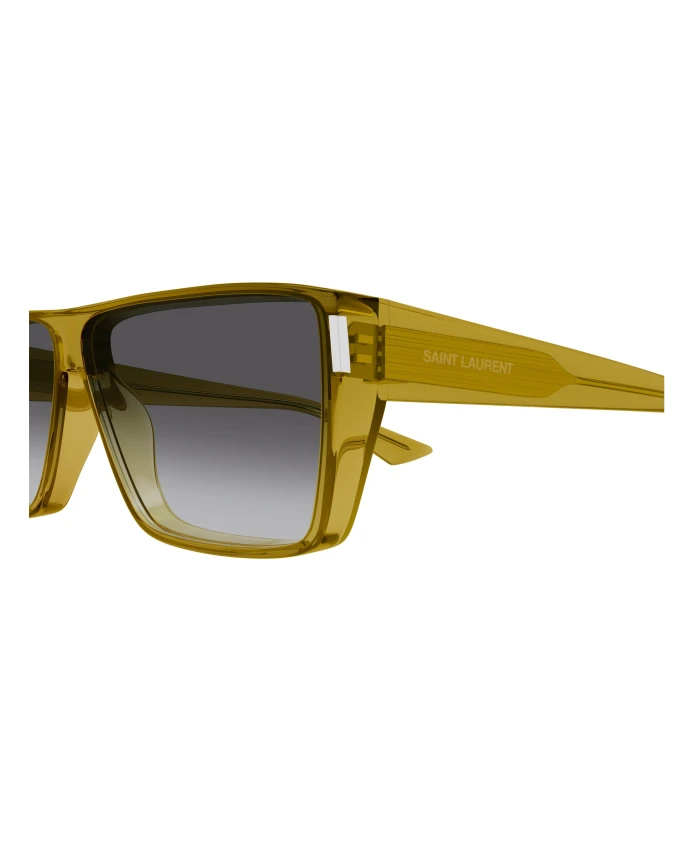 Яркие солнцезащитные очки унисекс SL 757-004 Saint Laurent, желтый — фото 3