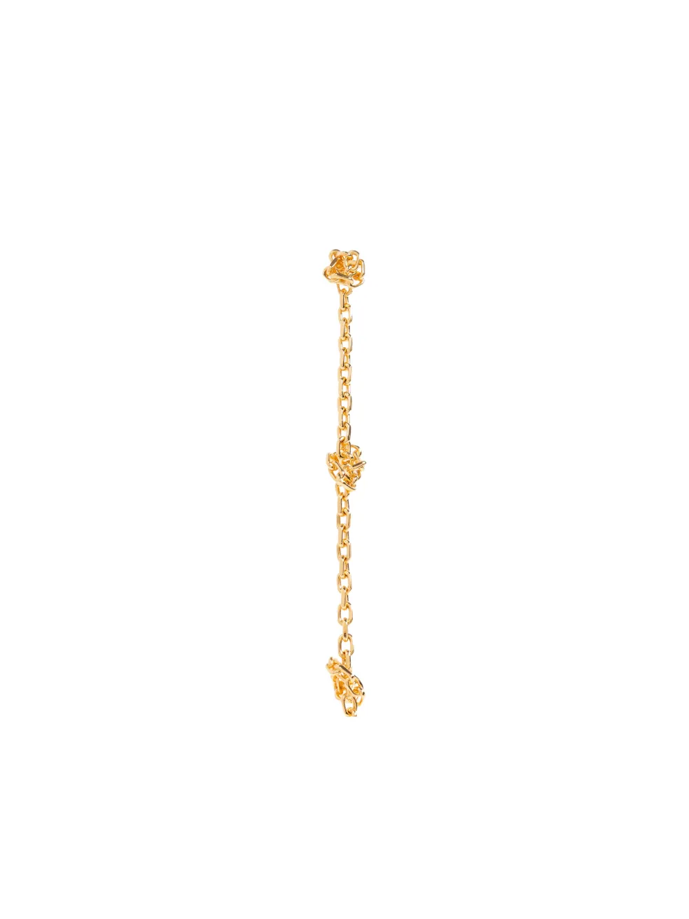 Серьги-подвески с цепочкой и узлом Jil Sander, золотистый — фото 4