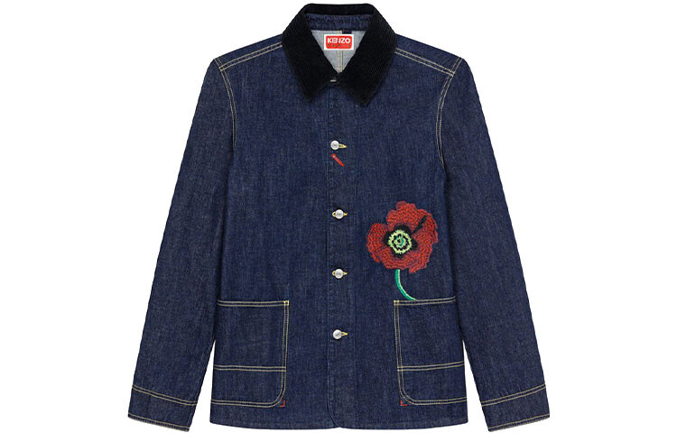Мужская джинсовая куртка Kenzo, темно-синий