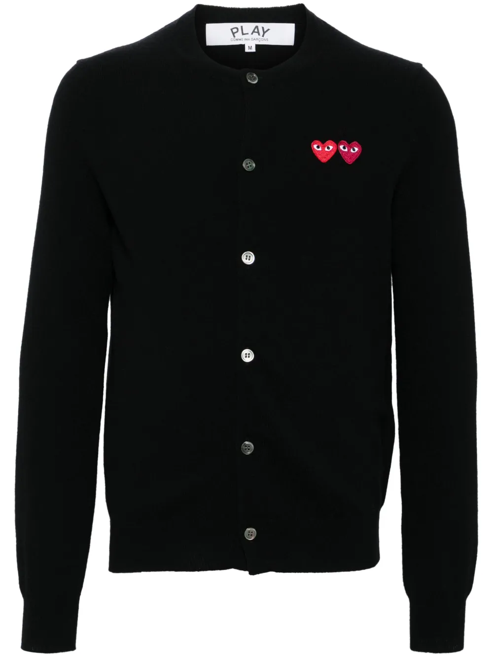 

Шерстяной кардиган с нашивкой Comme Des Garçons Play, черный