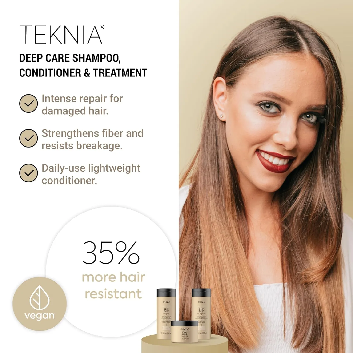 Дорожный набор Lakmé Teknia Deep Care - шампунь, кондиционер и средство для глубокого ухода объемом 3,4 унции. — фото 2