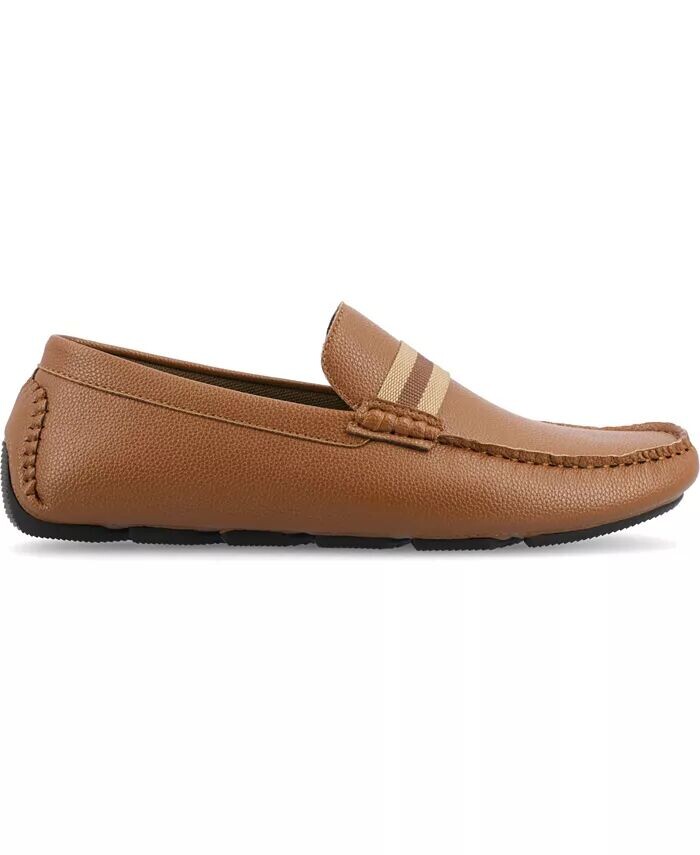 Мужские мокасины без шнуровки Griffin Tru Comfort для вождения из пеноматериала Vance Co., коричневый — фото 2