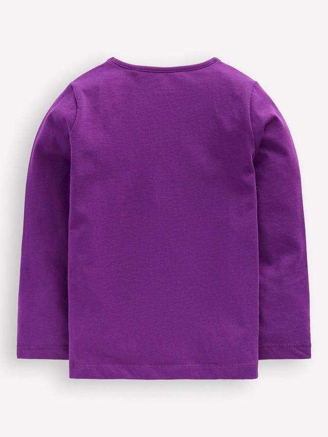 Детская футболка с длинным рукавом из рисовой ткани Mini Boden, Viola Purple Ghosts — фото 2