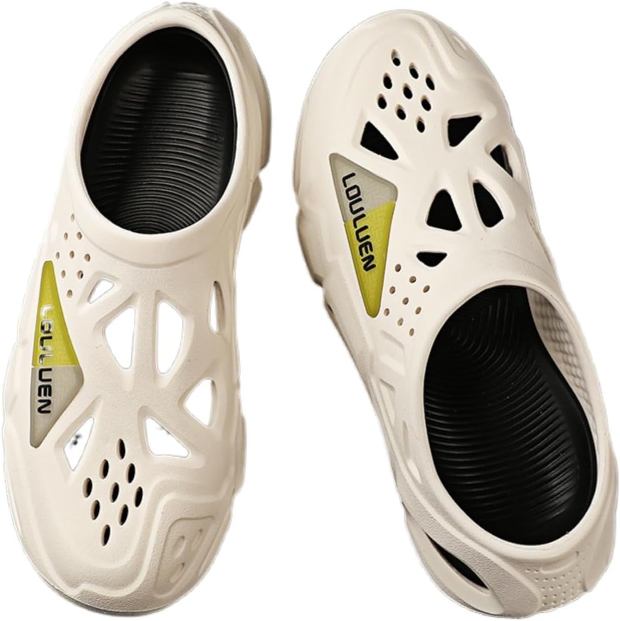 

Мужские сабо с толстой подошвой и противоскользящим дизайном, Дышащие пляжные сандалии для улицы, Многоцветные варианты 38-45 Azttoztto, черный