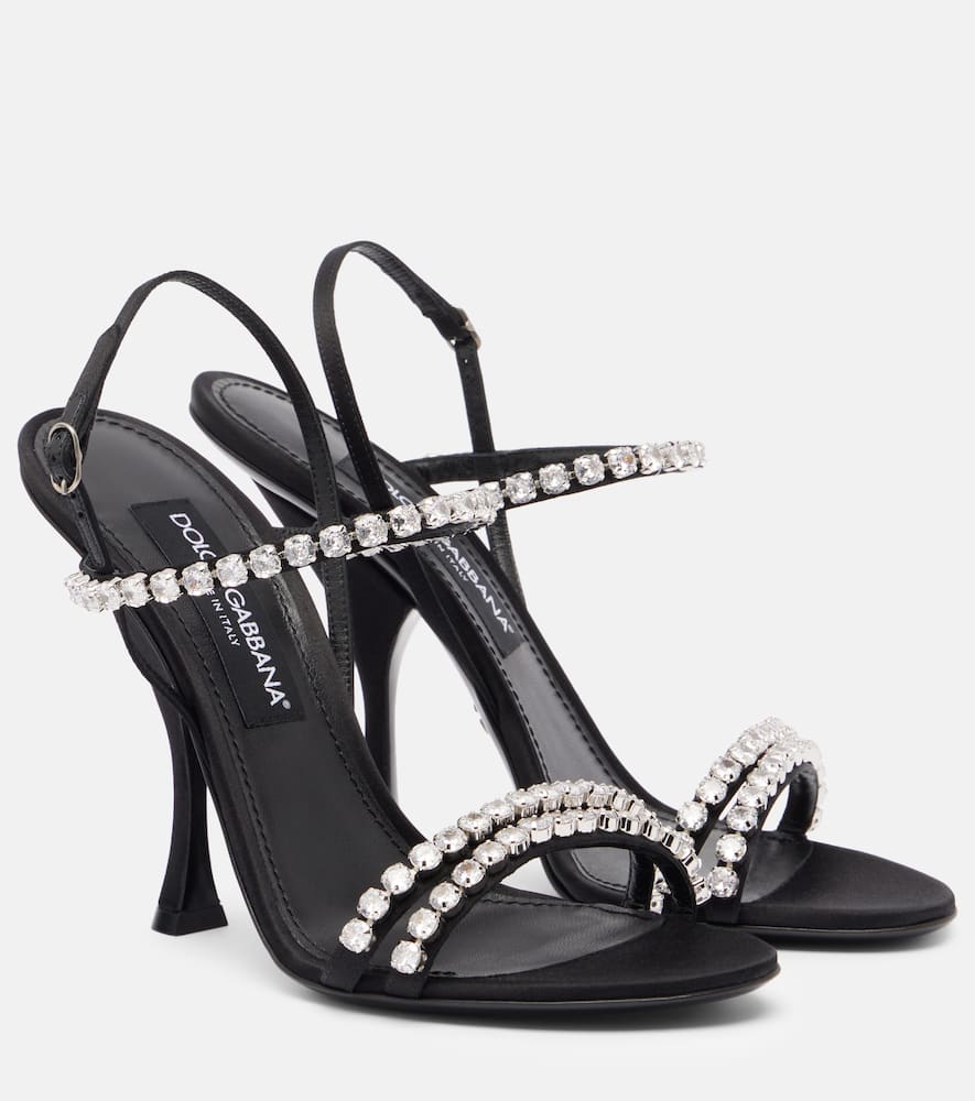 Сандалии с кристаллами Dolce&Gabbana, Black/Crystal