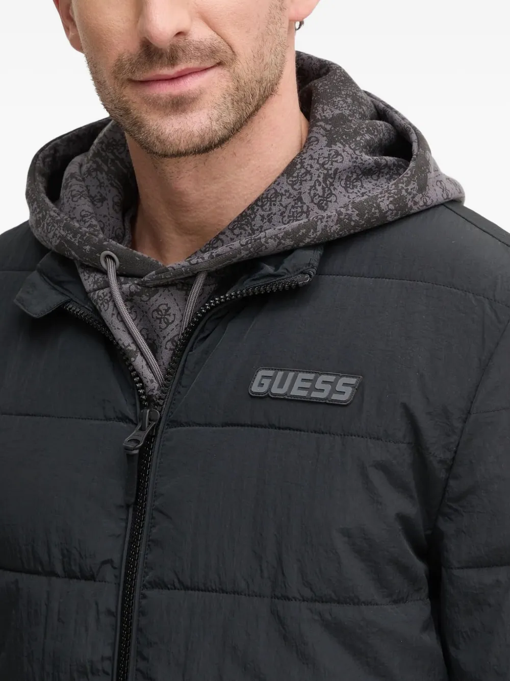 

Стеганый пуховик GUESS USA, черный