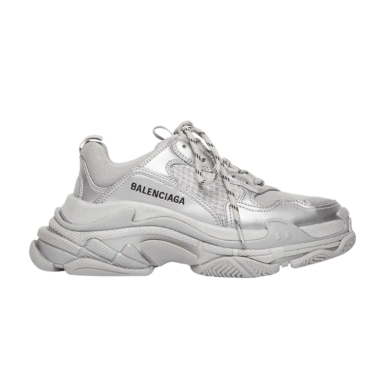 Кроссовки Balenciaga Wmns Triple S Sneaker Silver, серебряный