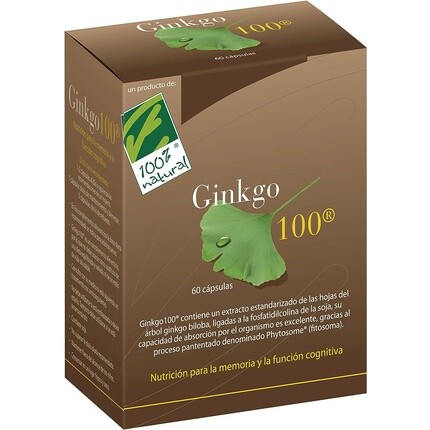

100% натуральный гинкго 100 60 капсул, 100%Natura