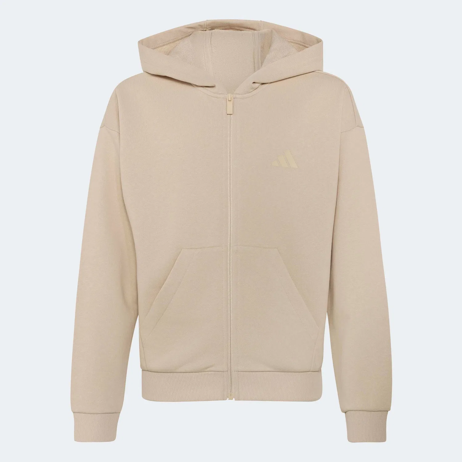 Толстовка на молнии Adidas Sportswear бежевого цвета