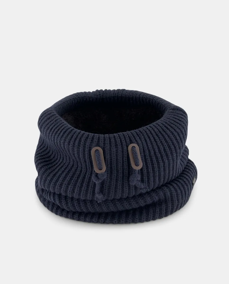 

Мужской воротник из акрила, с подкладкой из искусственного овечьего меха Easy Wear, темно-синий