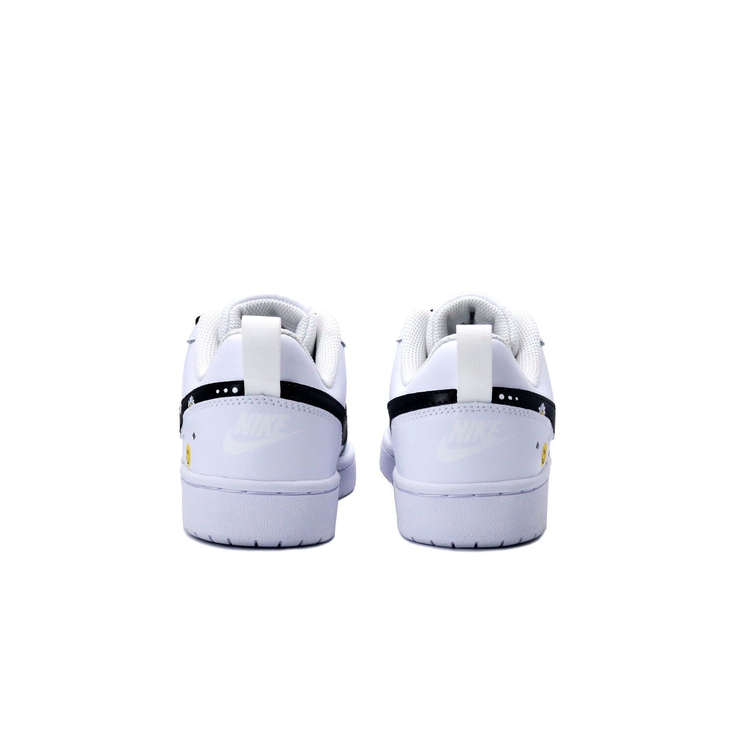 Кеды, скейтборд обувь женская низкая черный/белый/желтый Nike — фото 3