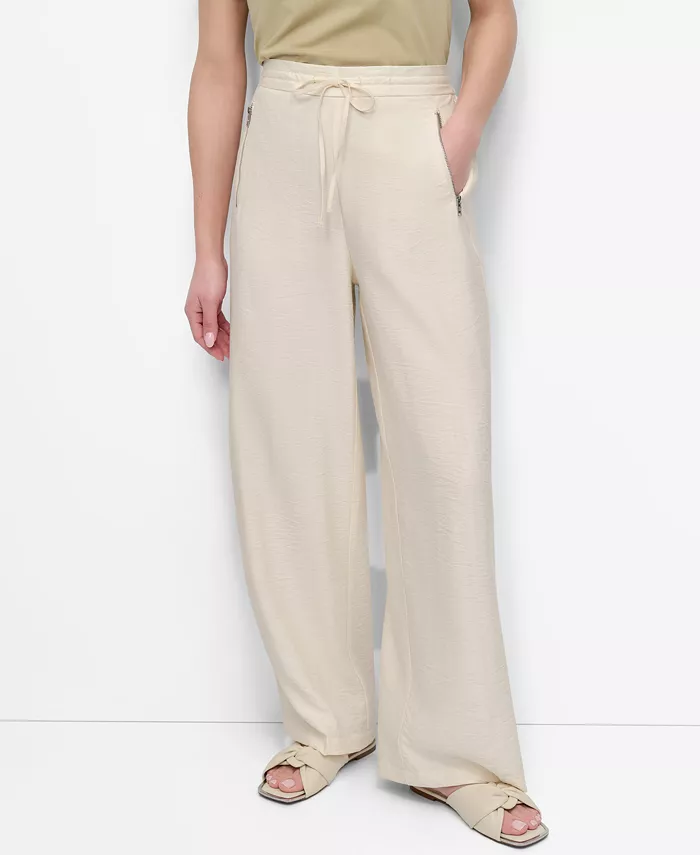 

Женские брюки на резинке со шнурком DKNY, зеленый