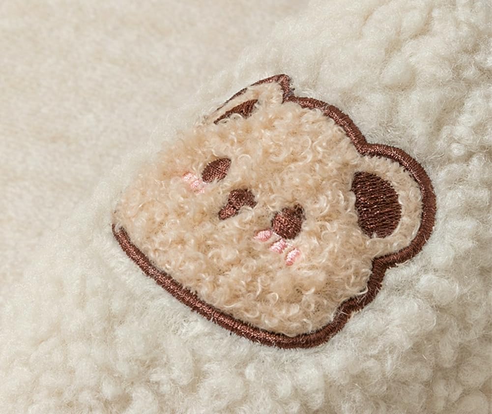 Тапочки Avilego Cute Cozy с мультяшным медвежонком, хлопковые, для дома и улицы, теплые, с нескользящей подошвой, мягкие плюшевые шлепанцы для женщин и мужчин, зеленый — фото 4