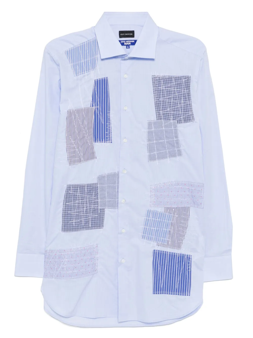 

Лоскутная рубашка Junya Watanabe MAN, синий