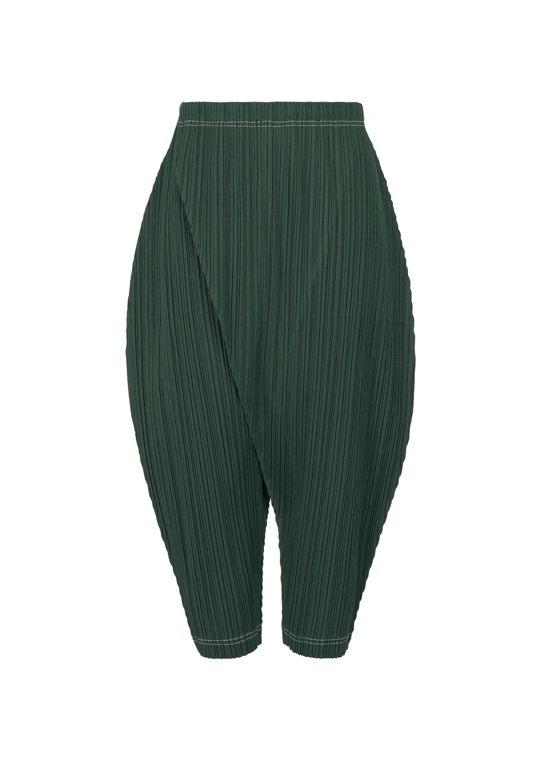 

Брюки ramie pleats Pleats Please Issey Miyake, зеленый