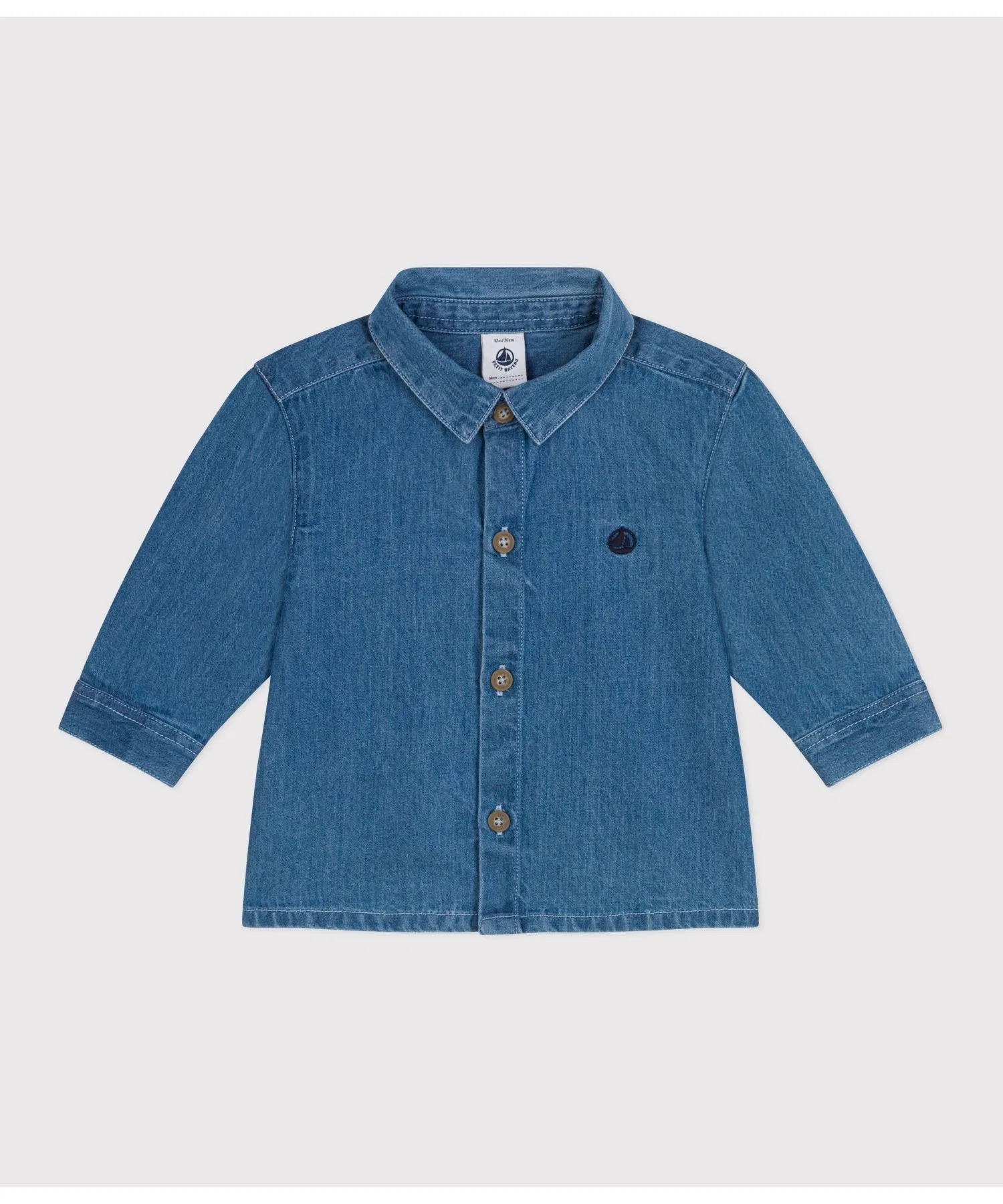 Детская рубашка PETIT BATEAU с длинным рукавом