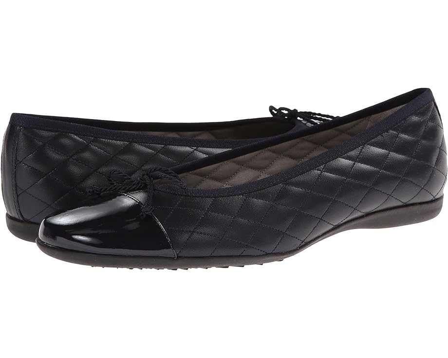 Туфли на плоской подошве French Sole PassportR Flat, цвет Navy Patent/Navy Leather