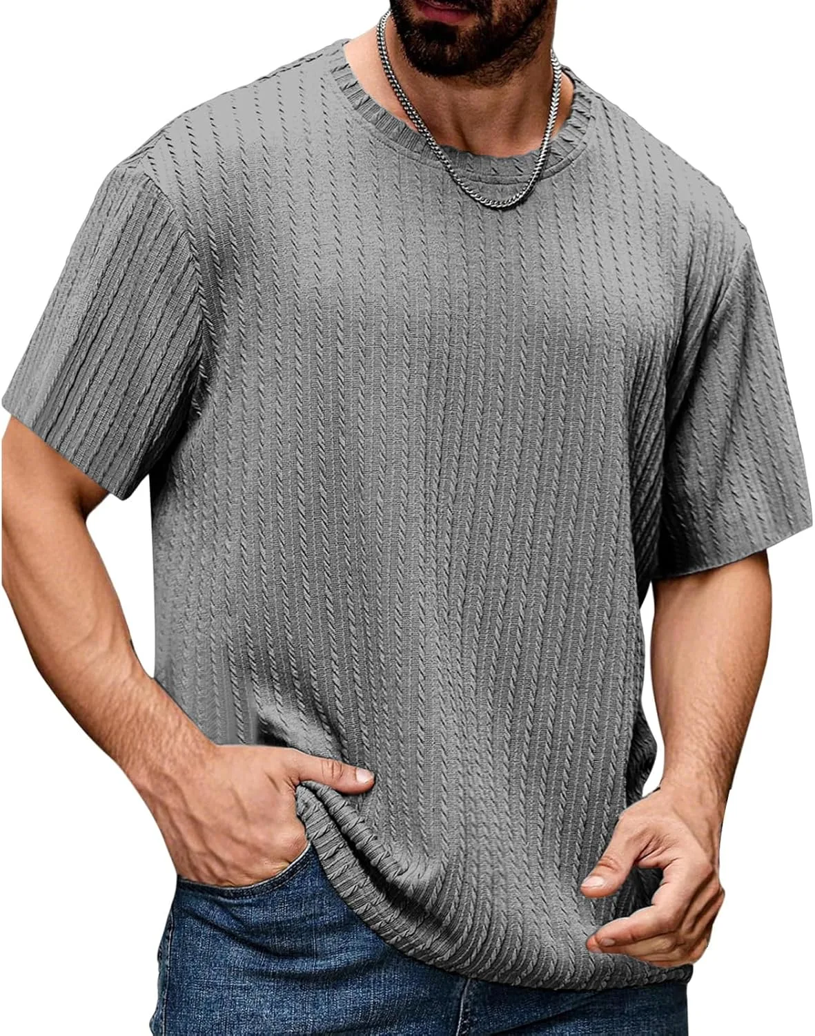 

Футболка мужская с коротким рукавом и круглым вырезом, летняя Thatrich