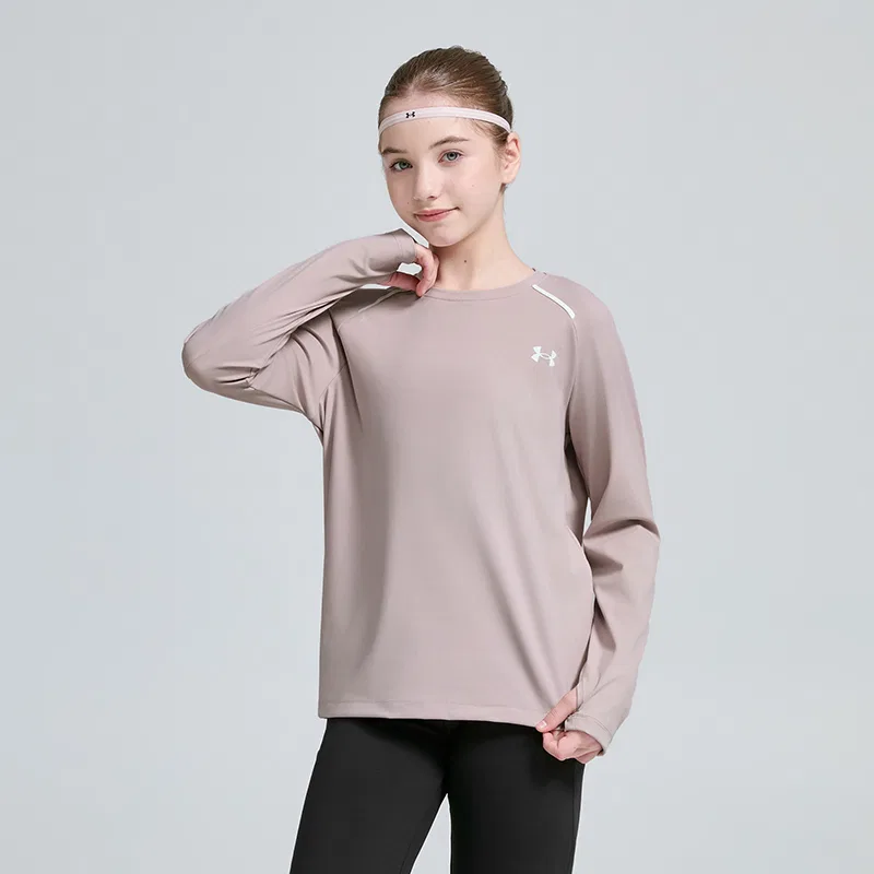 Футболка детская Non Stretch Under Armour пыльно-розовая — фото 4