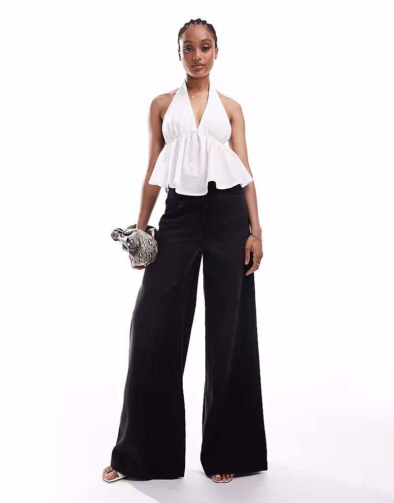 

Широкие джинсы ASOS DESIGN Tall черного цвета - ЧЕРНЫЙ ASOS Tall