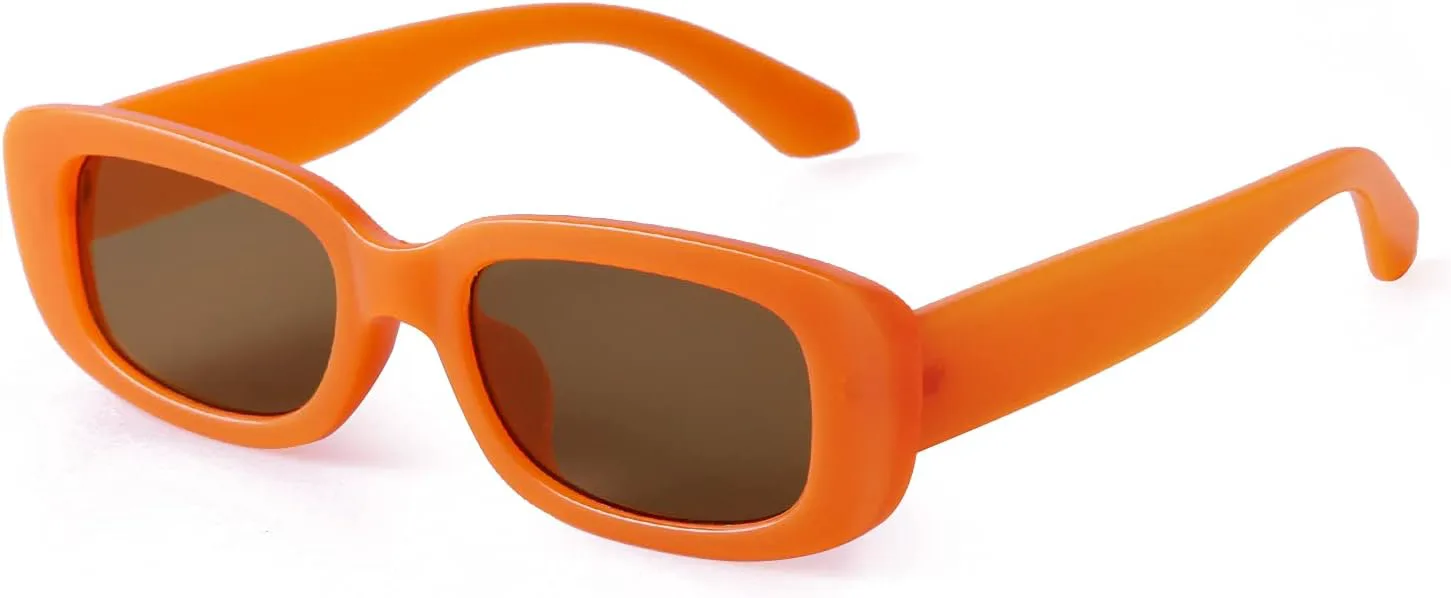 

Солнцезащитные очки ADE WU прямоугольной формы для женщин и мужчин в стиле ретро 90-х, узкие, прямоугольные, модные, в стиле Y2K, унисекс, стильные, Neon Orange