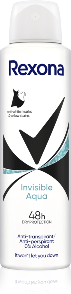 

Невидимый аква-спрей-дезодорант для удаления белых и желтых пятен Rexona, 150 мл