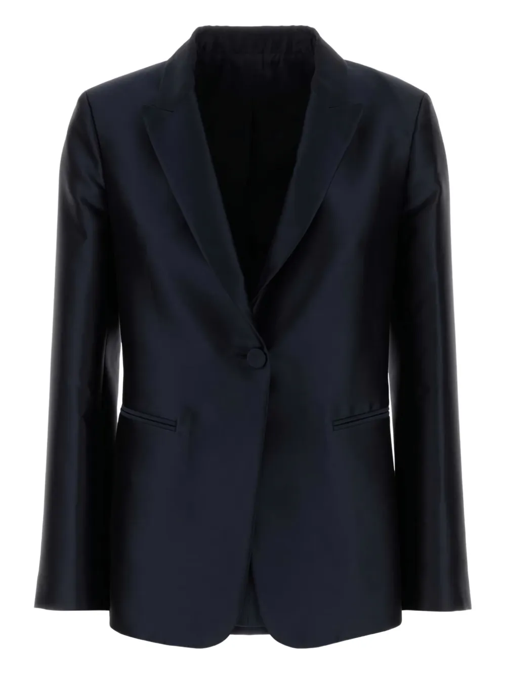 

Атласный пиджак Alberta Ferretti, синий