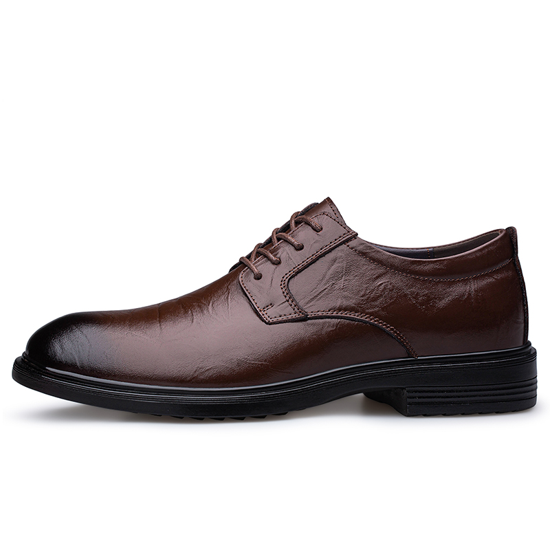 

BOLE Мужские туфли для костюма низкие коричневые с мягкой стелькой, цвет Brown Padded