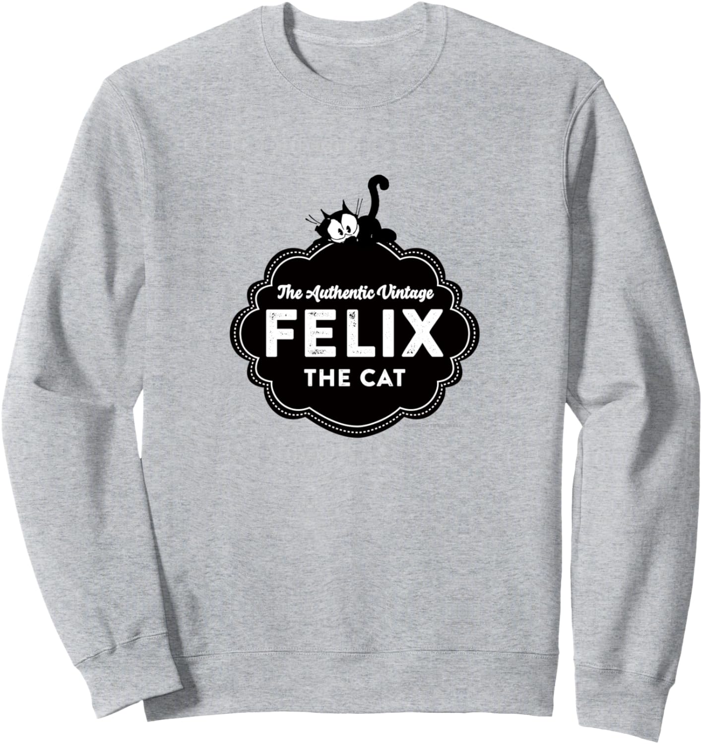 

Толстовка с логотипом кота Филликса в рамке Felix The Cat, серый