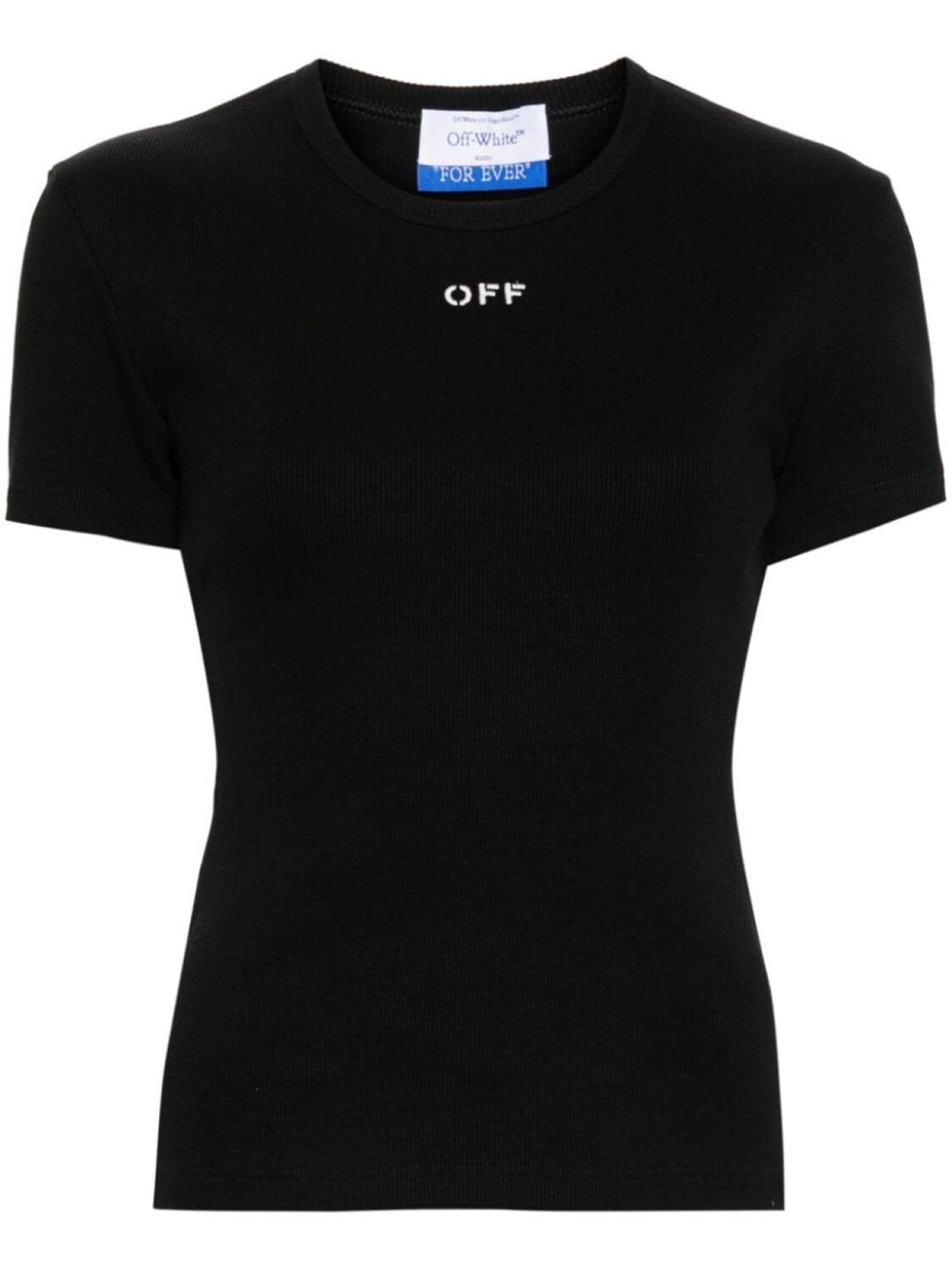 

Off-White топ Off Stamp в рубчик, черный